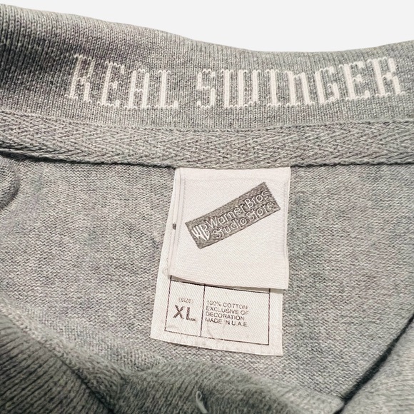 Vintage Warner Bro Studio Store Tasmania Devil Golfing Embroidered Polo Shirt XL - Picture 4 of 5